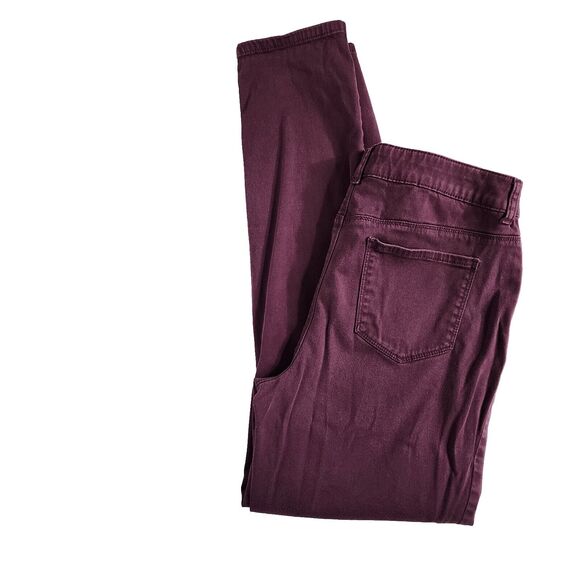 Chico's Woman's Jeans Size 1 Medium 8 Microsand Sateen Girlfriend Tapered Purple - Picture 5 of 9